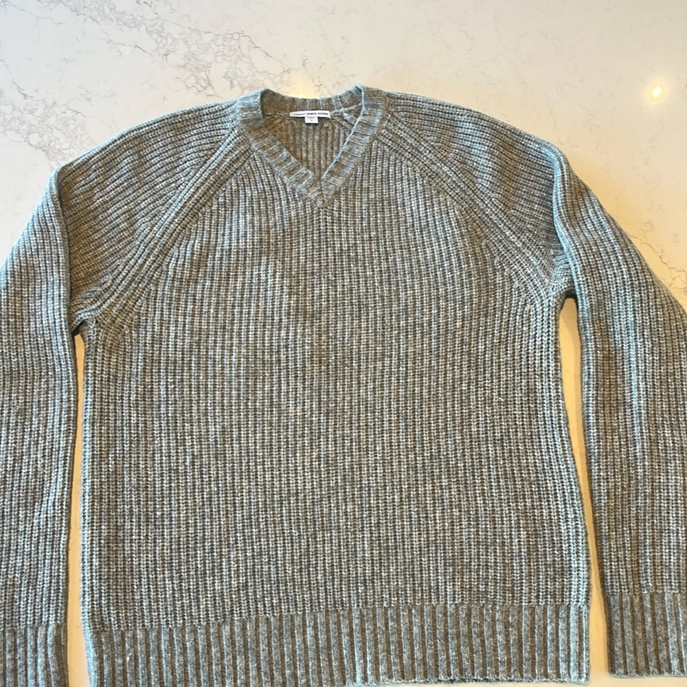 James Perse size 2 Men’s thick knit cashmere V neck